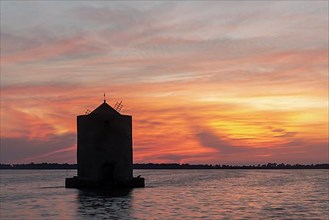 Spanish windmill, sunset