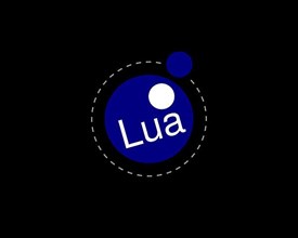 Lua programming language, rotated logo