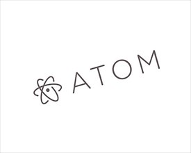 Atom text editor, rotated logo