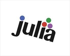 Julia programming language, rotated logo