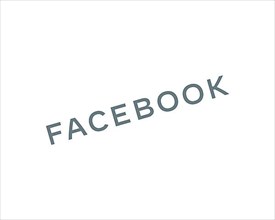 Facebook Inc. gedrehtes Logo, Weisser Hintergrund