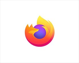 Firefox, rotated logo