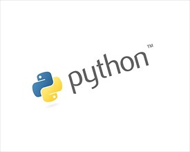 Python programming language, rotated logo
