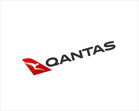 Qantas, rotated logo