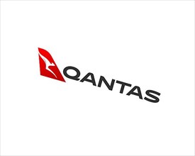 Qantas, rotated logo