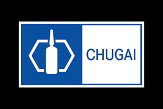 Chugai Pharmaceutical Co. logo, black background