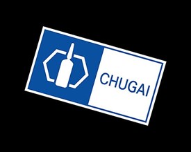 Chugai Pharmaceutical Co. Rotated Logo, Black Background B