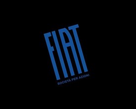 Fiat S. p. A. rotated logo, black background