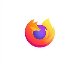 Firefox, rotated logo