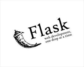 Flask web framework, rotated logo