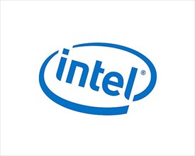 Intel, rotated logo