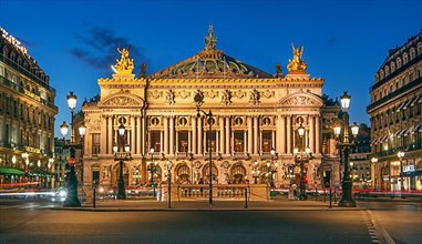 Opera Garnier at Palais Garnier at dusk, Paris