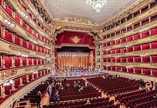 Auditorium, hall with stage at La Scala