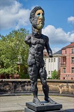 Bronze sculpture Hektor by Markus Luepertz, in front of the Bode Museum