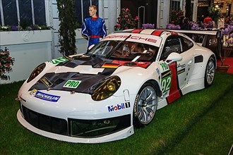 Historic racing car for motorsport Porsche 911 RSR Le Mans 2013, Techno Classica trade fair