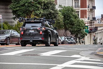 Zoox Toyota SUV, autonomous driving test vehicle