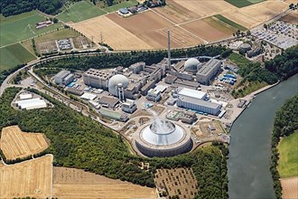 Aerial view, Neckarwestheim nuclear power plant