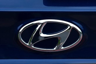 Symbolic sign of the car brand Hyundai, Bavaria