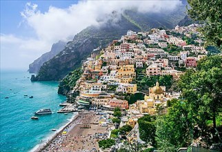 Panorama of the village by the sea, Positano