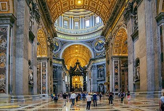 Nave with main altar in St. Peter's Basilica, Rome