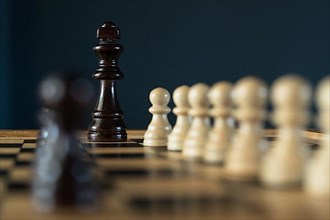 Chess set, wooden pieces