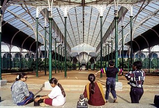 Largest glass house in India at Lal Baugh botanical gardens in Bengaluru Bangalore