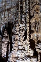 Stalactites in the Katerloch stalactite cave