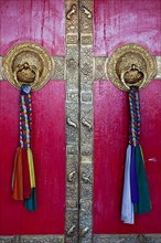 Door handles on gates of Ki monastry. Spiti Valley