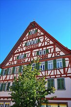 Old historic half-timbered house in Tauberbischofsheim