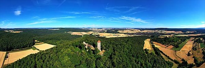 Ruin of the Lichtenburg in Ostheim vor der Roehn. Rhoen-Grabfeld. Lower Franconia