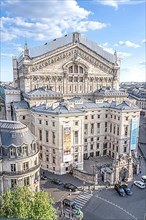 View of the historic Opera Garnier building in Paris