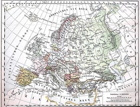Map of Europe from 1880