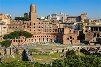 View over front Caesar's Forum to Emperor Trajan's Forum Trajan's Forum