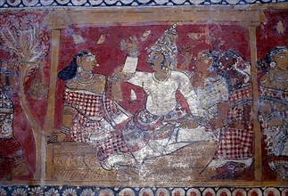 16th century wall paintings in Patteeswaram Thenupuriswarar Shiva Siva Temple near kumbakonam
