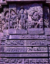 12th century fine stone sculpting in Hoysaleswara temple