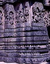 12th century fine stone sculpting in Hoysaleswara temple