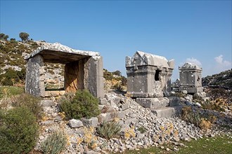 Rock tombs in Ancient Site of Sidyma