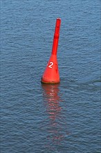 Buoy marks the shipping channel to the island of Foehr