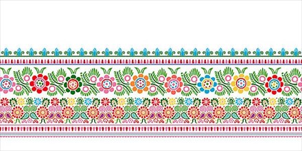 Hungarian vector embroidery pattern for borders