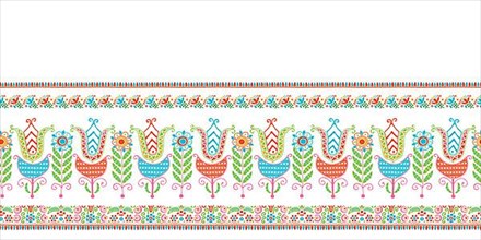 Hungarian vector embroidery pattern for borders