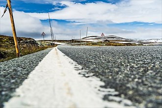 Road over monuntain range of Hardangervidda