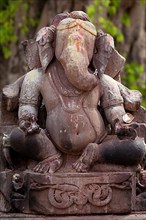 Ganesh Hindu god stone statue India