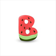 Watermelon letter B