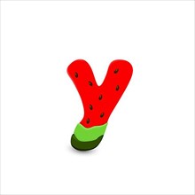 Watermelon letter Y