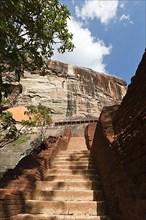Stairway at Sigiriya rock. Sri Lanka