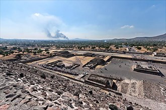 Valley of the Dead. View from the Pyramid of the Sun. Teotihuacan