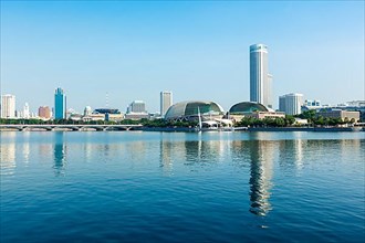 Singapore skyline at Marina Bay in the day