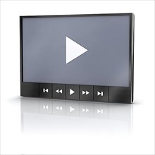 Media video player with reflection