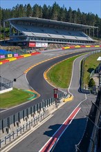View from an elevated position on the dangerous Eau Rouge bend