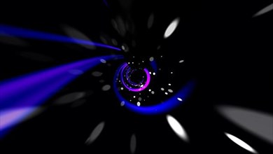 Abstract swirl tunnel in dark space